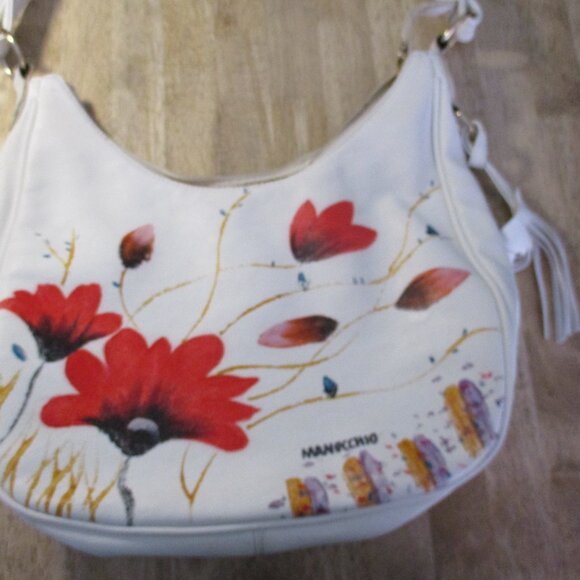 🎨 Artistic White Shoulder Bag – Manocchio Brand - Picture 5 of 7